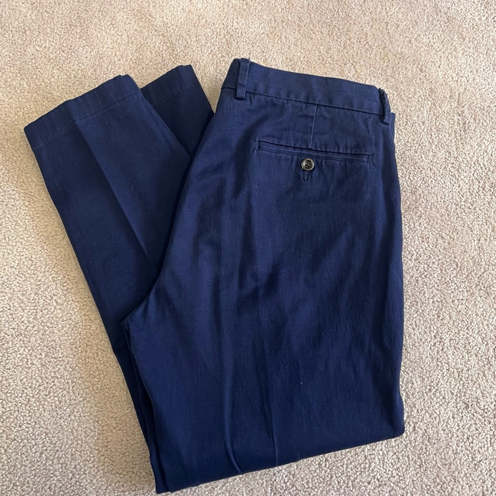 J.Crew Mens Navy Bowery Slim Chinos 33x28